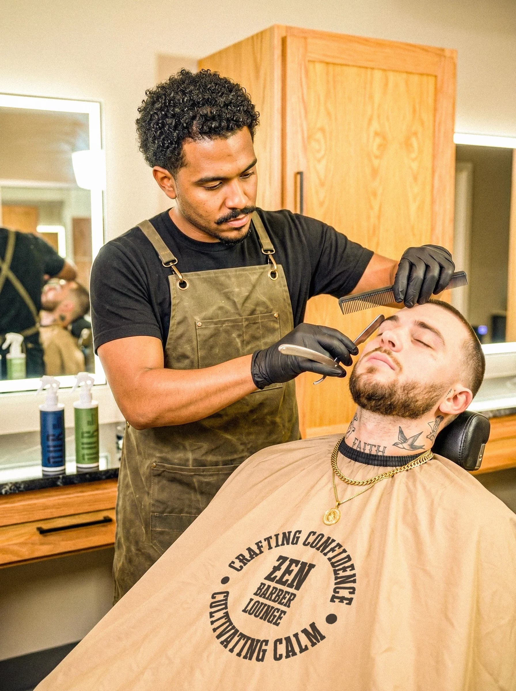 Zen Barber Lounge barber at work
