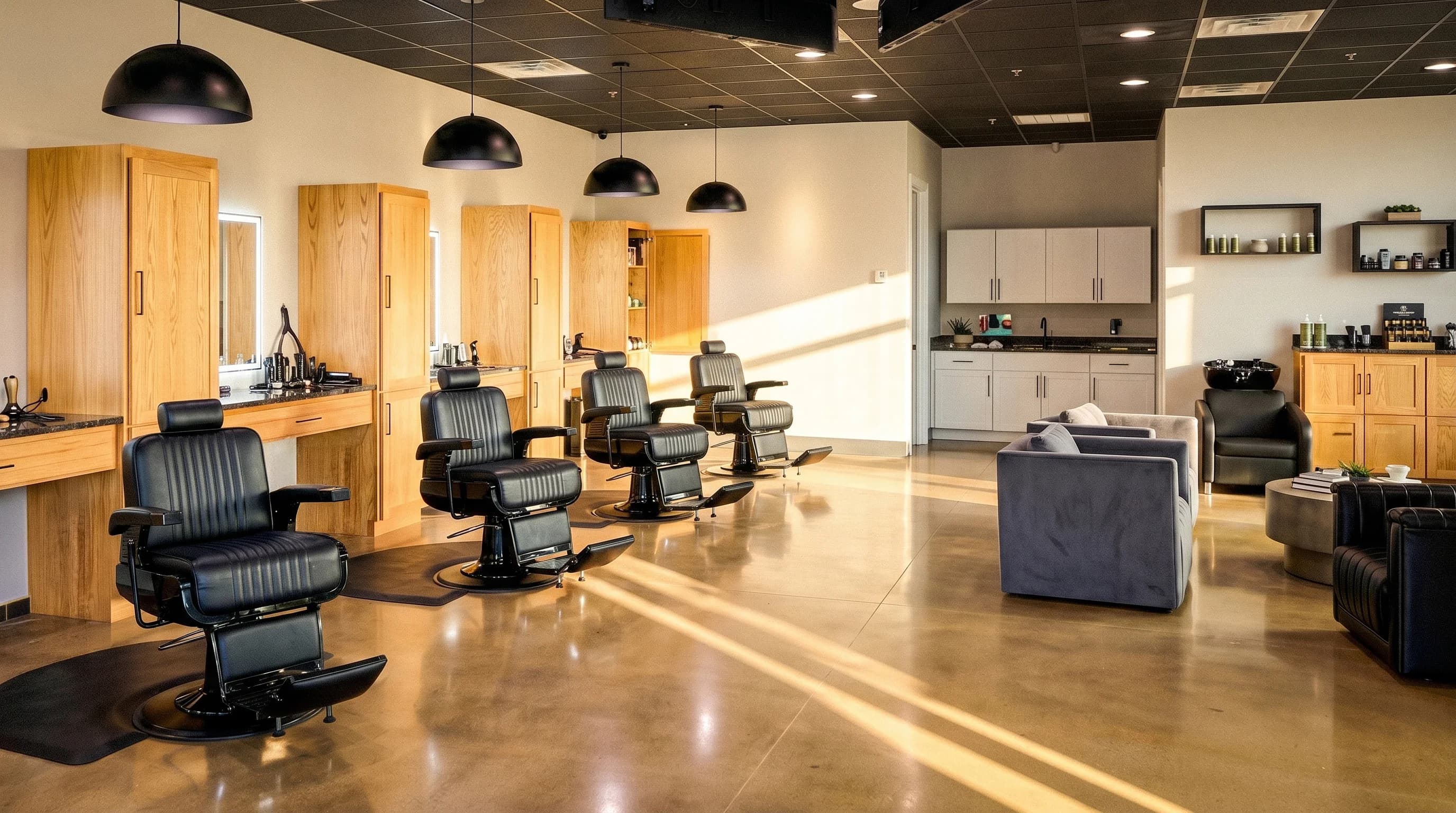 Interior view of Zen Barber Lounge